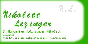 nikolett lezinger business card